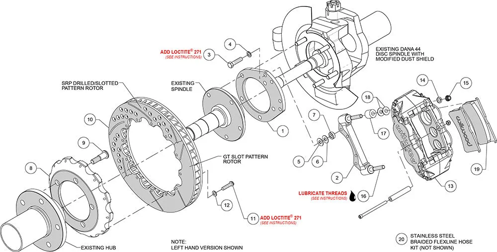 1976 - 1977 Ford Forged Narrow Superlite 6R Big Brake Front Brake Kit (Hat) - 140-13330 product image
