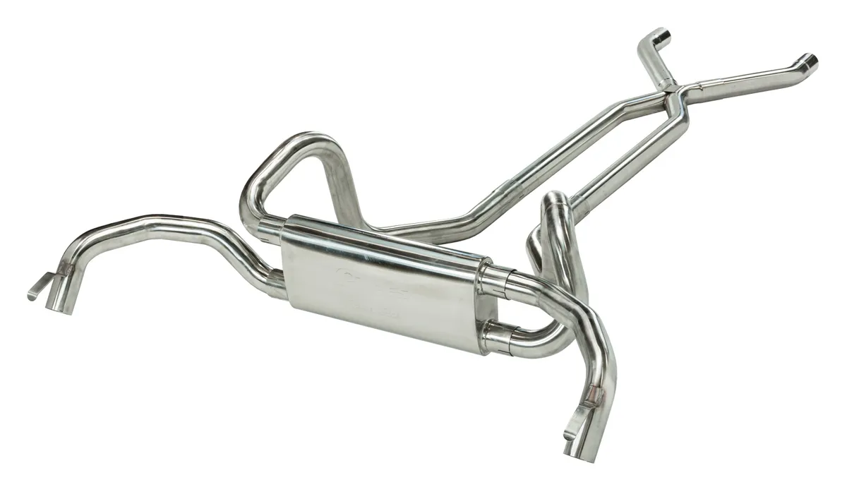 Pypes Performance exhaust 1967-1974 2.5 Inch F/X-Body Crossflow Crossmember Back Exhaust System With X-Pipe System 304 Stainless Race Pro Muffler Pypes Performance Exhaust