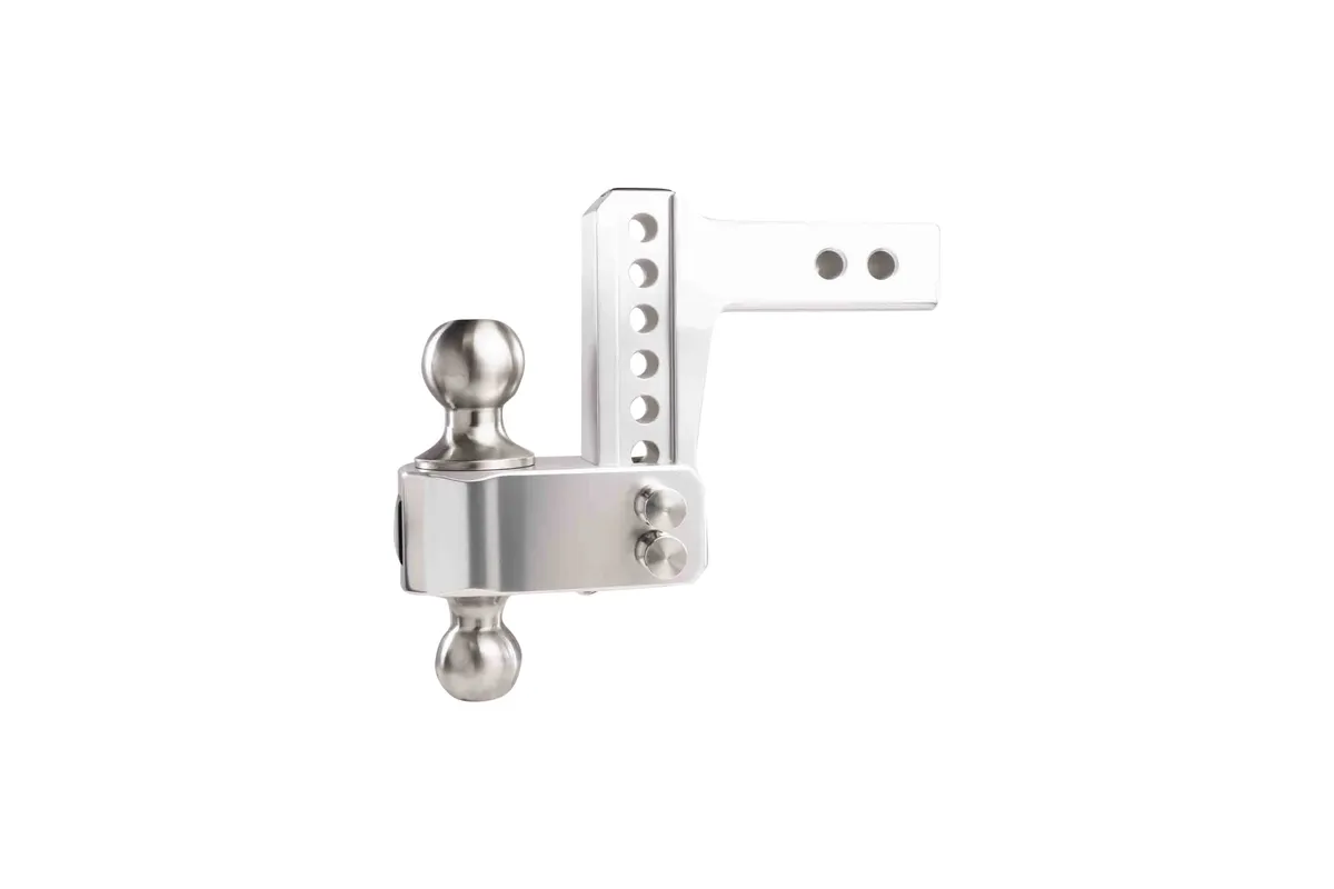 2.0" Aluminum Medium Duty 4" Drop/Rise Hitch w/ Stainless Steel Dual Ball product image