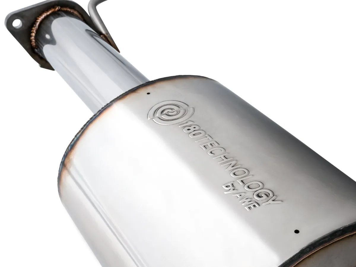 AWE 0FG Dual Rear Exit Catback Exhaust for 5th Gen RAM 1500 5.7L with bumper cutouts - Chrome Silver Tips product image