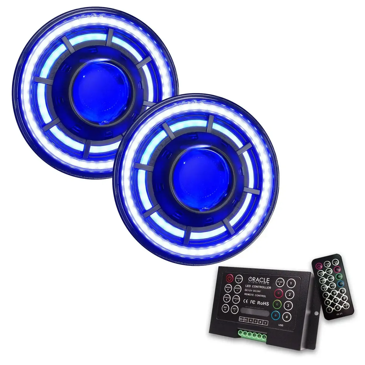 Oracle Oculus 7" ColorSHIFT Bi-LED Projector Headlights for Jeep JK product image
