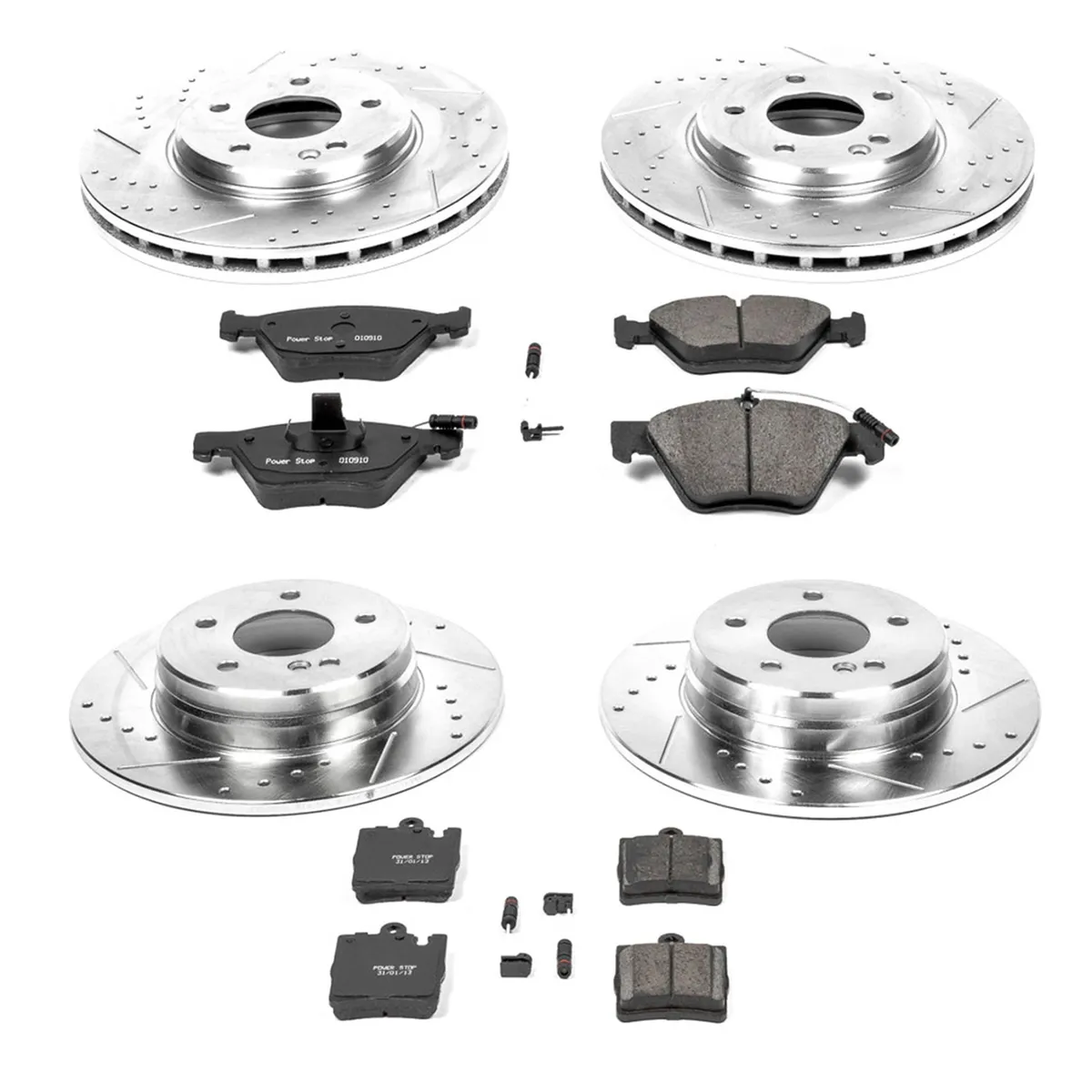 Z23 Evolution Sport Upgrade Kit: Drilled/Slotted Rotors; Carbon-Fiber Ceramic Pads W/Hardware; Pad Sensors product image