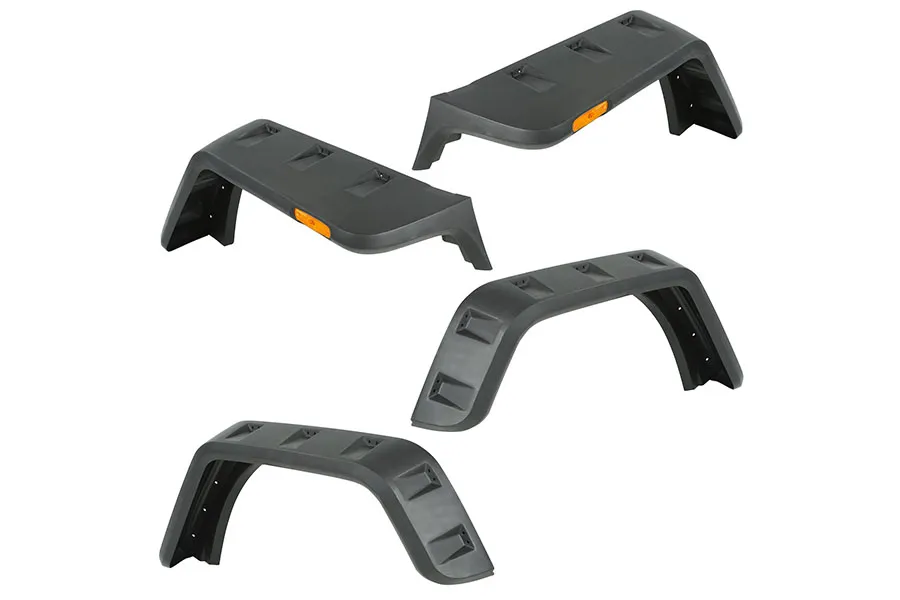 Rugged Ridge 0715 Wrangler JK Hurricane Flate Flare Kit Smooth Black