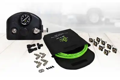 Overland Vehicle Systems 4 Tire Inflation System Ford Raptor Engine Bay W/Engine Mount With Box, Fittings, Hoses and Storage Bag Black UP Down Air