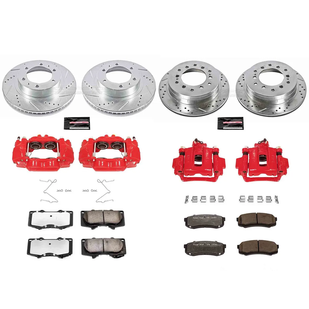 Z36 Truck/Tow Upgrade Kit: Drilled/Slotted Rotors; Carbon-Fiber Ceramic Pads; Powder Coated Calipers product image