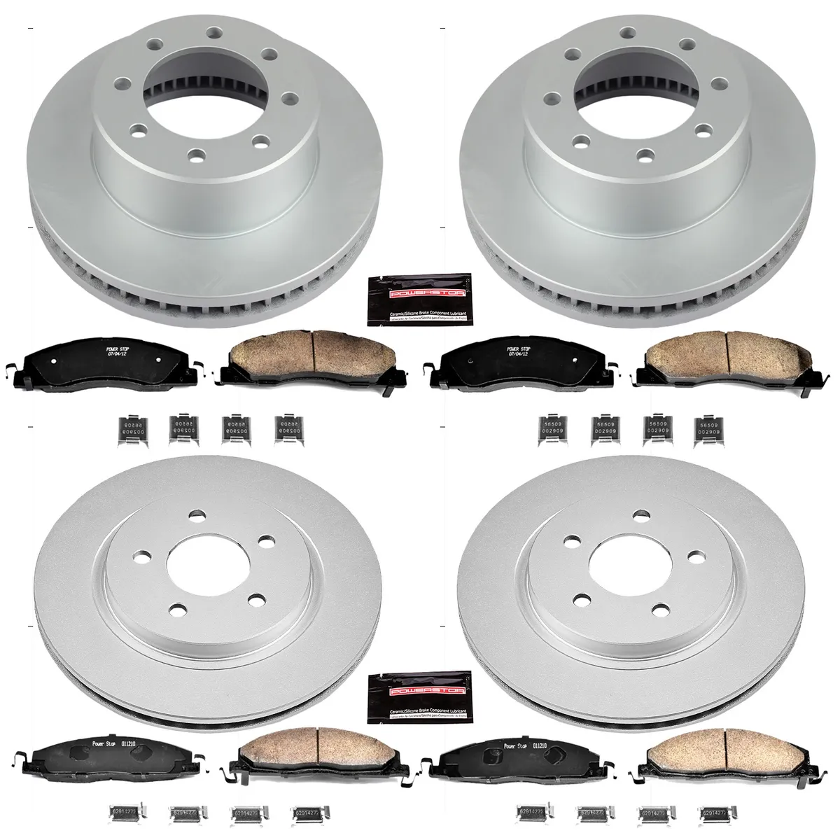 Z17 Geomet Coated Rotor Kit: Genuine Geomet Fully Coated Rotors; Ceramic Pads W/Hardware product image