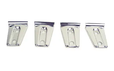 Kentrol Jeep JK Door Hinge Overlays 4 Pieces 2 Door 07-18 Wrangler JK Polished Silver Kentrol