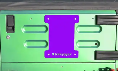 Steinjager Wheels and Tires 1997-2006 Spare Tire Delete Plate Sinbad Purple