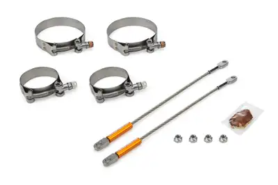 DRAG RACE SOLUTIONS 10in Premium Tether Set 2.125 Pri/3.500 Clamp
