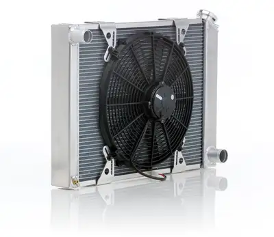 Be Cool Radiator Module Factory-Fit Polished Finish for 87-04 Jeep Wrangler w/Std Trans Passenger 23 Inches Wide Be Cool Radiator