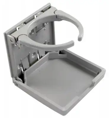 JR Products Adjustable Cup Holder Gray