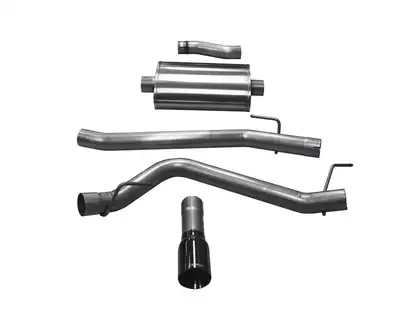 Corsa Performance Sport, Touring / 3.0 in Cat-Back Single 4.0 in | 2020-24 Jeep Gladiator JT 3.6L (21060, 21062) - Sport / Black PVD