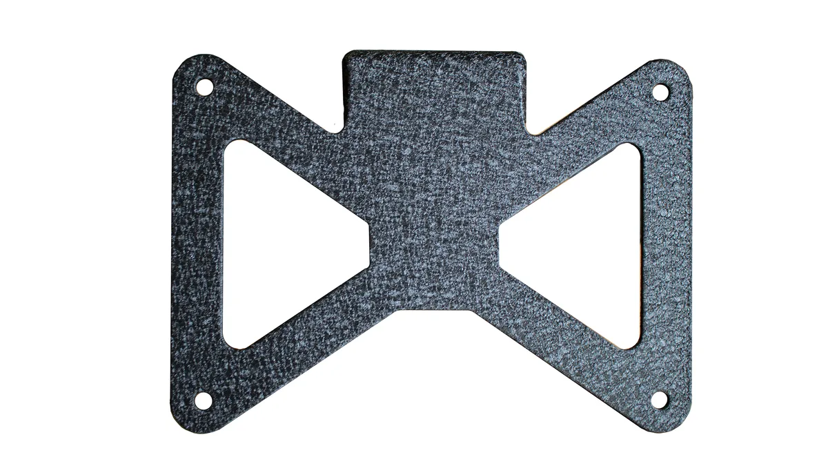 Jeep JL Hawse Fairlead License Plate Mount For 18-Pres Wrangler JL Black Aluminum Fishbone Offroad product image