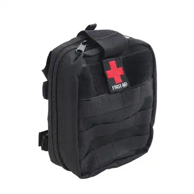 Smittybilt First Aid Storage Bag; Roll Bar Mounted; Black; First Aid Supplies Sold Separately