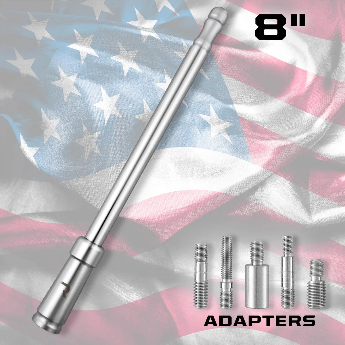 Aluminum 8" Antenna Mast (Fits OEM Factory Threaded Antenna) Multiple Colors product image