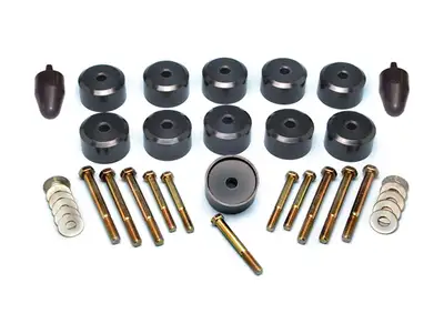 aFe Power Body Lift Kit 87-06 Wrangler YJ TJ/LJ 1 Inch Lift Includes Hardware RockJock 4x4