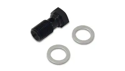 Vibrant Performance Banjo Bolt; M8 x 1.0 Thread Size; 20mm Bolt Length; 6061 Aluminum; Black Anodized;