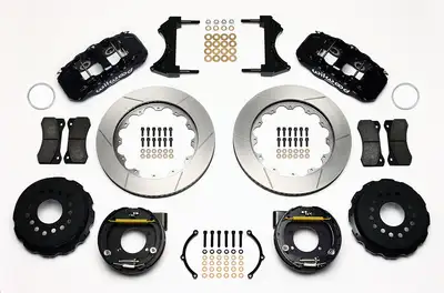 Wilwood Brakes Wilwood AERO4 Rear P-Brake Kit 14.00in Drilled Ford 8.8 w2.5in Offset-5 Lug
