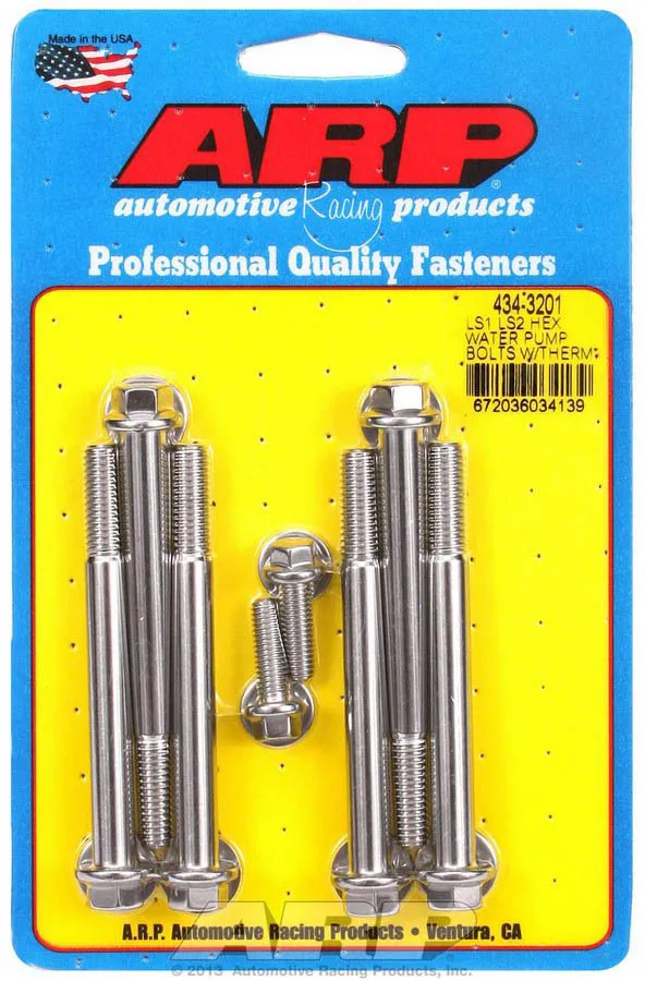ARP Auto Racing Ls1 Ls2 ss Hex Water Pump Bolts W/Thermostat Housing Bolts Kit