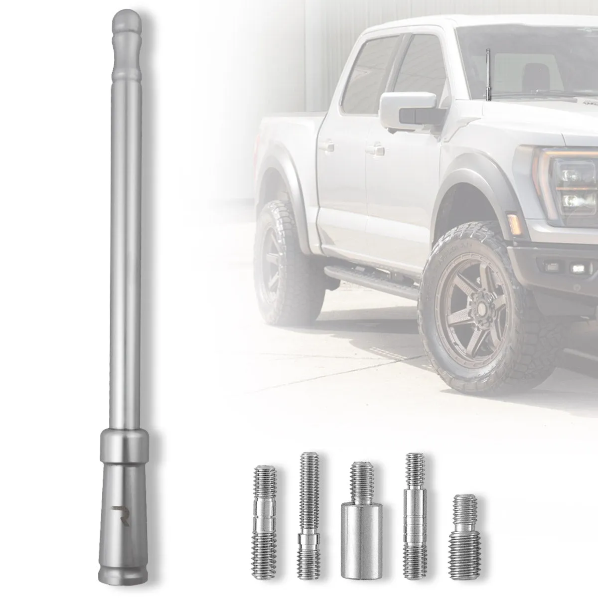 Aluminum 8" Antenna Mast (Fits OEM Factory Threaded Antenna) Multiple Colors product image