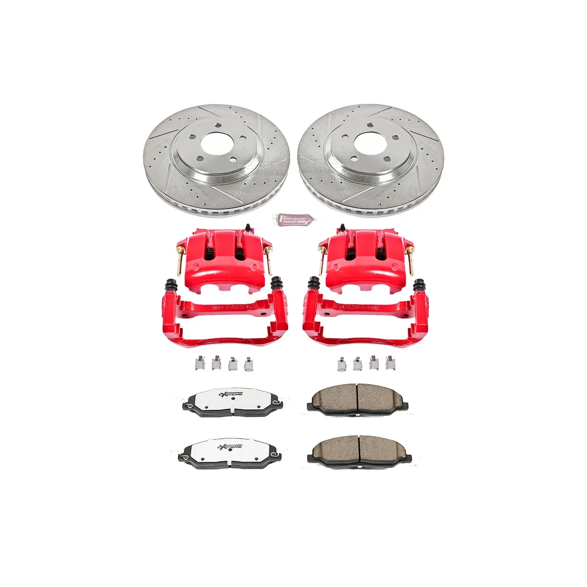 Z26 Street Warrior Upgrade Kit: Drilled/Slotted Rotors; Carbon-Fiber Ceramic Pads; Powder Coated Calipers product image