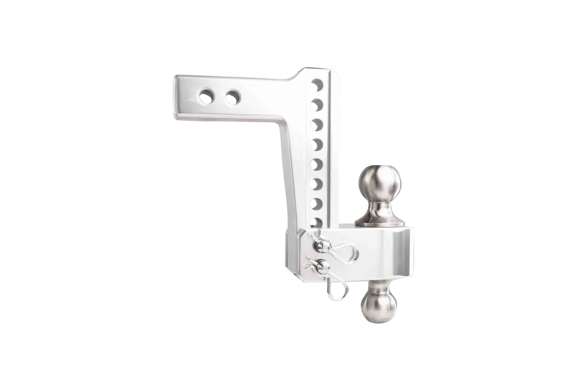 2.0" Aluminum Medium Duty Hitch 6" Drop/Rise w/ Stainless Steel Dual Ball product image