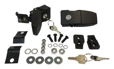 Crown Automotive Jeep Replacement 0715 JK Wrangler Blk Locking Hood Catch Kit