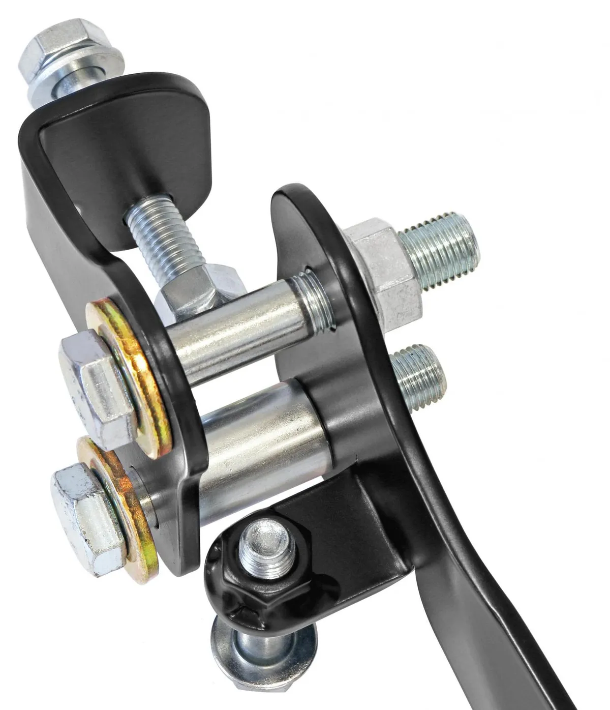 Rock Jock Currectlync High Steer Front Trac Bar Relocation and Steering Stabilizer Shock Mount Bracket Kit - JT/JL product image
