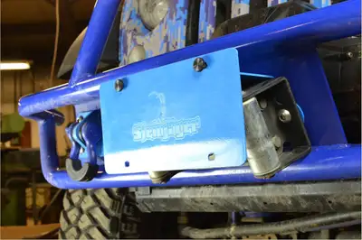 Steinjager Exterior Accessories 2007-2018 License Plate Brackets Fits SteinjÃ¤ger Tubular Bumper with Roller Fairlead Neon Yellow
