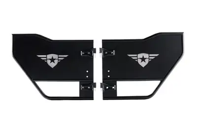 Combat Off Road 18c Wrangler/Gladiator Jl/Jt Mission Doors Black Rear Pair