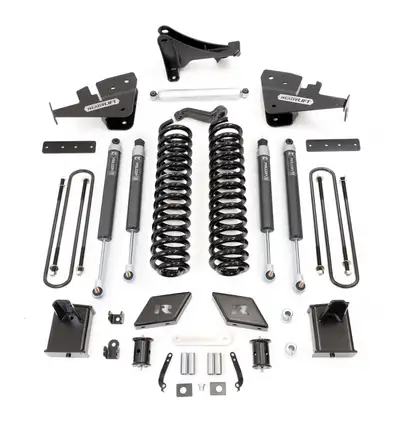 ReadyLift 2017-2022 Ford F250 Diesel 4WD 7 Coil Spring Lift Kit with Falcon 1.1 Monotube FrontRear Shocks and Front Track Bar Bracket Trucks without Camper Spring Package