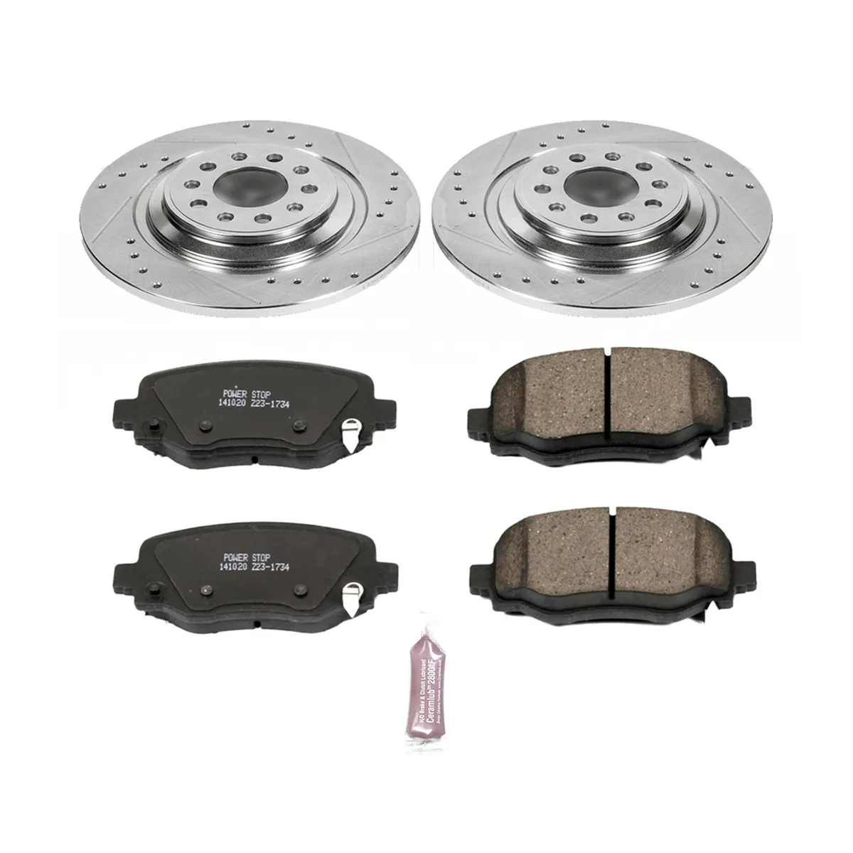 Z23 Evolution Sport Upgrade Kit: Drilled/Slotted Rotors; Carbon-Fiber Ceramic Pads W/Hardware product image