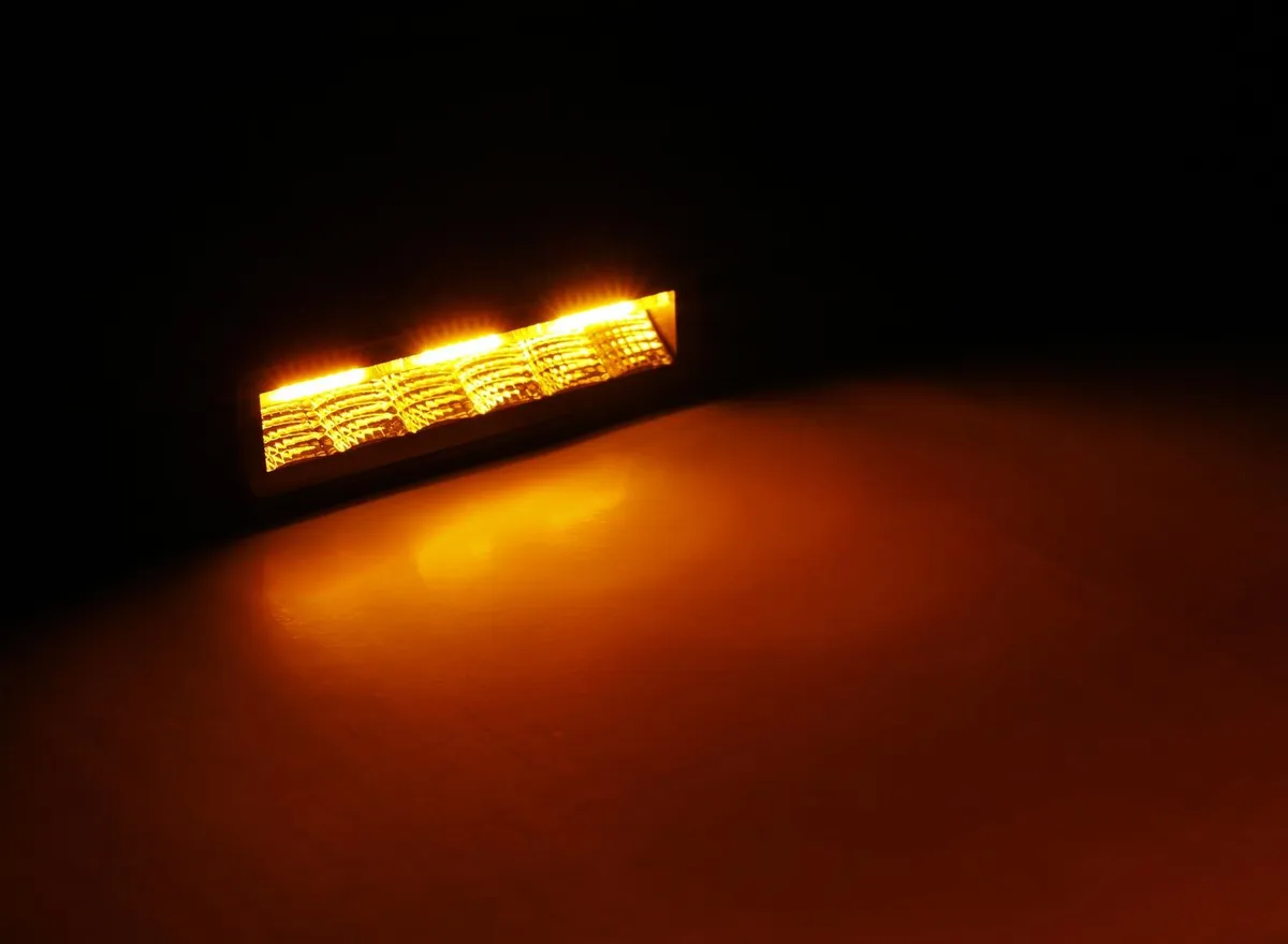 go Rhino 750600622fbs Blackout Combo Series - Sixline 6-Led Flood Light Pods, Pair, W/Amber Leds product image
