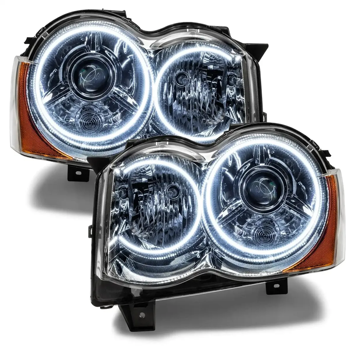 Oracle Lighting 2008-2010 Jeep Grand Cherokee Pre-Assembled LED Halo Headlights - HID product image