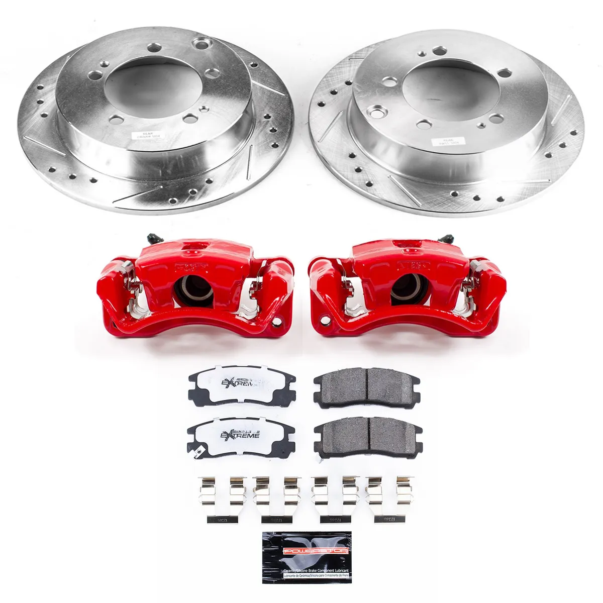 Z26 Street Warrior Upgrade Kit: Drilled/Slotted Rotors; Carbon-Fiber Ceramic Pads; Powder Coated Calipers product image