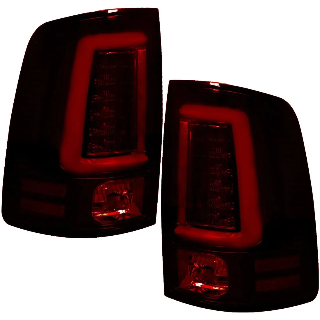 Dodge 09-18 RAM 1500 And 10-18 RAM 25003500 Oled Tail Lights Replaces Factory OEM Halogen Tail Lights - Smoked Lens product image