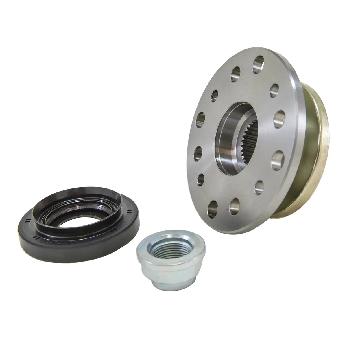 Yukon Gear And Axle Yoke For Toyota V6 Rear With 29 Spline Pinion W/Pinion Seal & Pinion Nut 29 Spline Toyota Pinion Flange Kit Lrg+Sml Hole 12 Bolt Holes 29 Spline W/Seal & Nut Yukon Gear