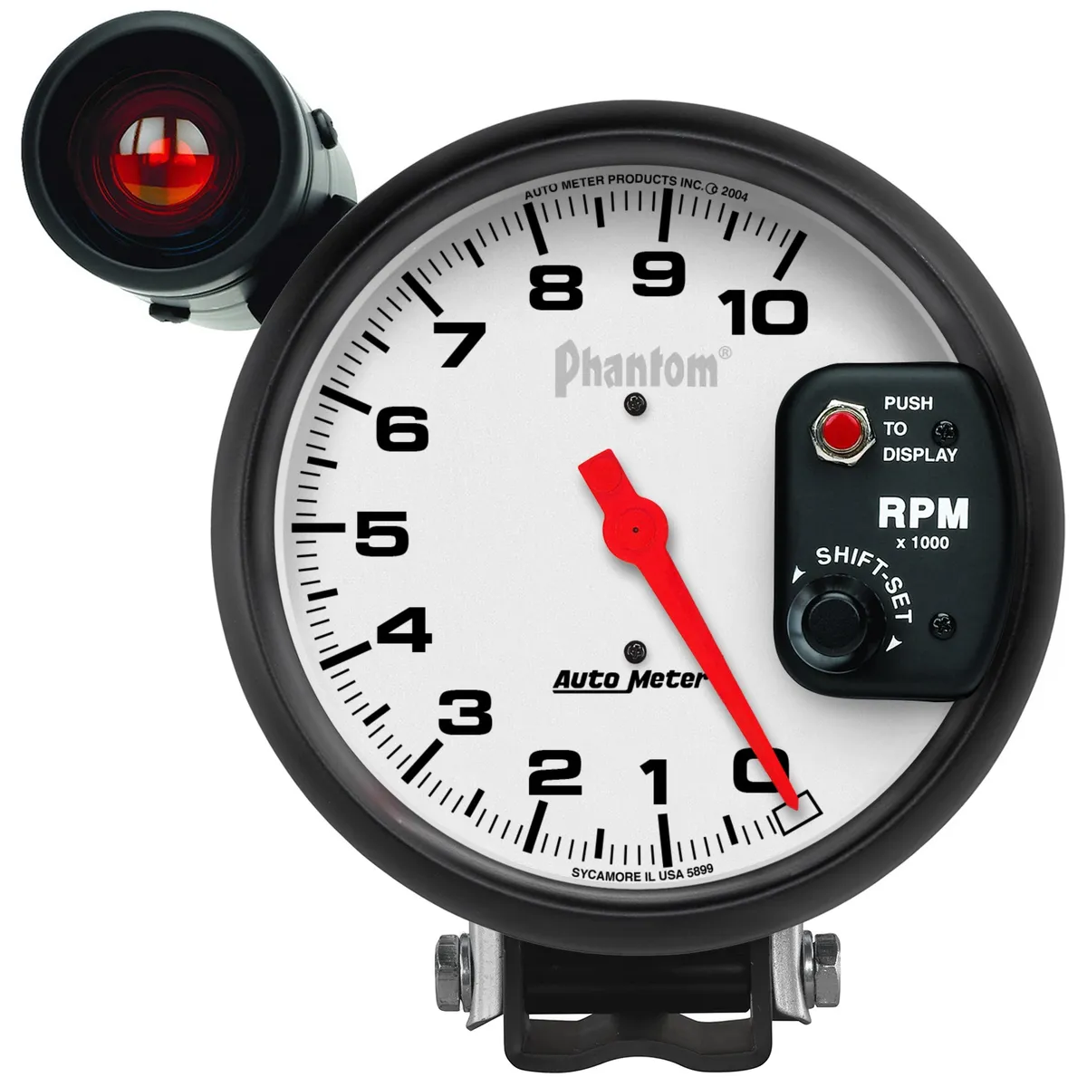 Gauge, Tachometer, 5", 10k RPM, Pedestal w/ ext. Shift-Lite, Phantom product image