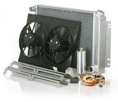 Be Cool Radiator Module Factory-Fit Polished Finish for 74-88 Jeep J-Series w/Auto Trans Passenger 400-700 HP Be Cool Radiator