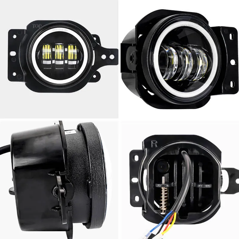 JL Mega Bundle - 9 Inch LED Halo Headlights with Turn Signals, Fogs, Tail Lights, Brake Lights For Jeep Wrangler JL product image