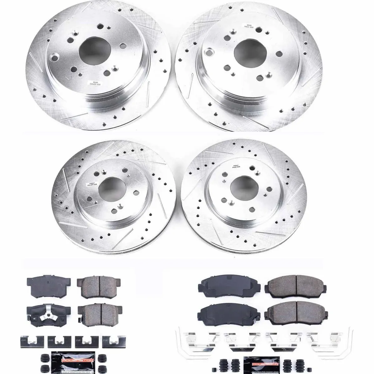 Z23 Evolution Sport Upgrade Kit: Drilled/Slotted Rotors; Carbon-Fiber Ceramic Pads W/Hardware product image
