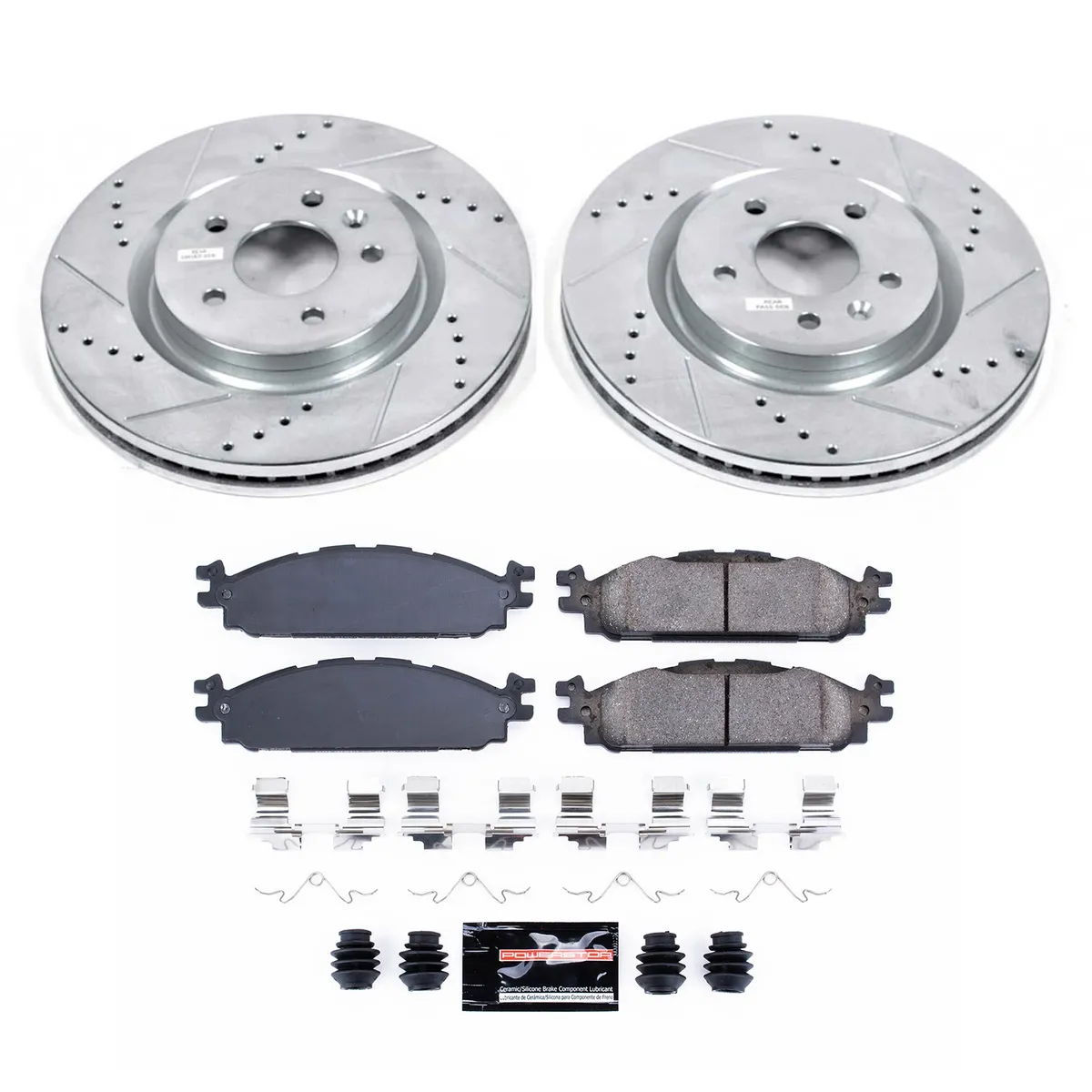 Z23 Evolution Sport Upgrade Kit: Drilled/Slotted Rotors; Carbon-Fiber Ceramic Pads W/Hardware product image