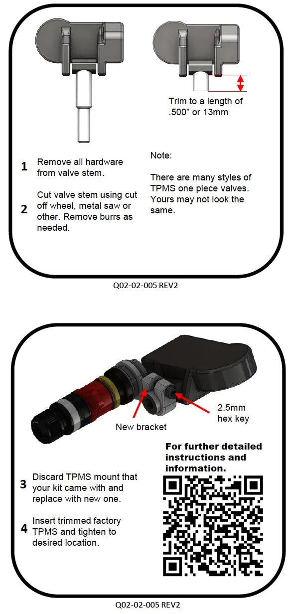 Apex Performance RPV TPMS Adapter Kit - 4 Valve product image