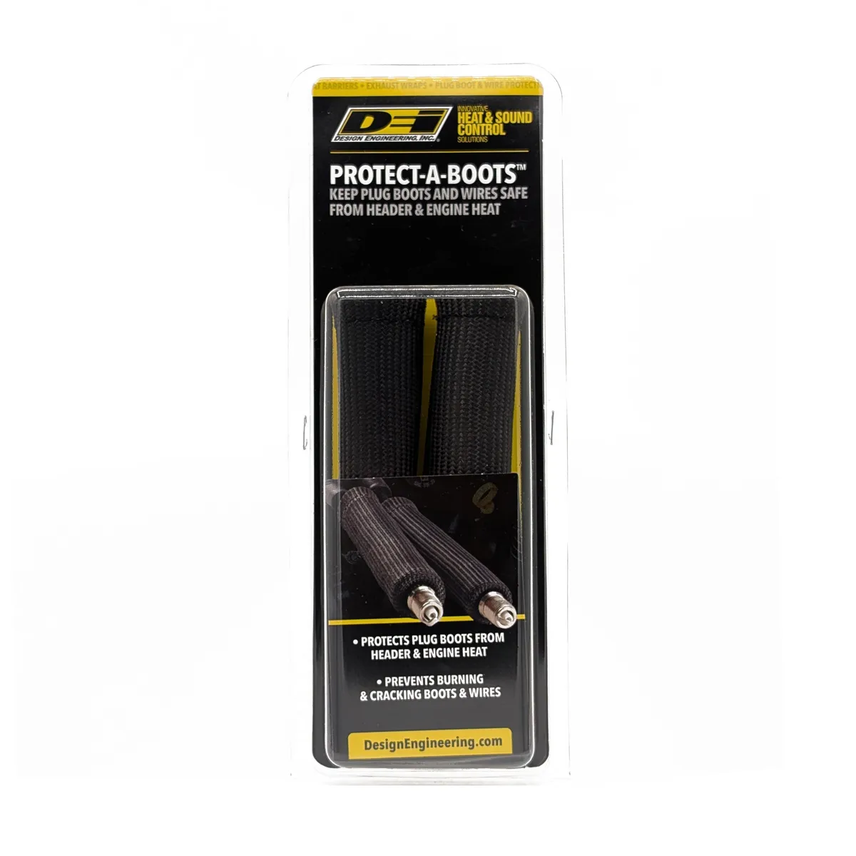 DEI PROtect-A-Boot 6in Spark Plug Boot PROtectors - Black 2-Pack product image