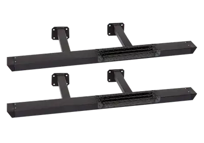 Warrior Products Jeep JK Rock Bars w/ Diamond Tread Step (Black)