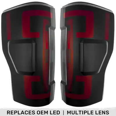 Recon Accessories Ford Superduty F250350450550 17-19 Replaces OEM LED Style Tail Lights With Blis Blind Spot Warning System Oled Tail