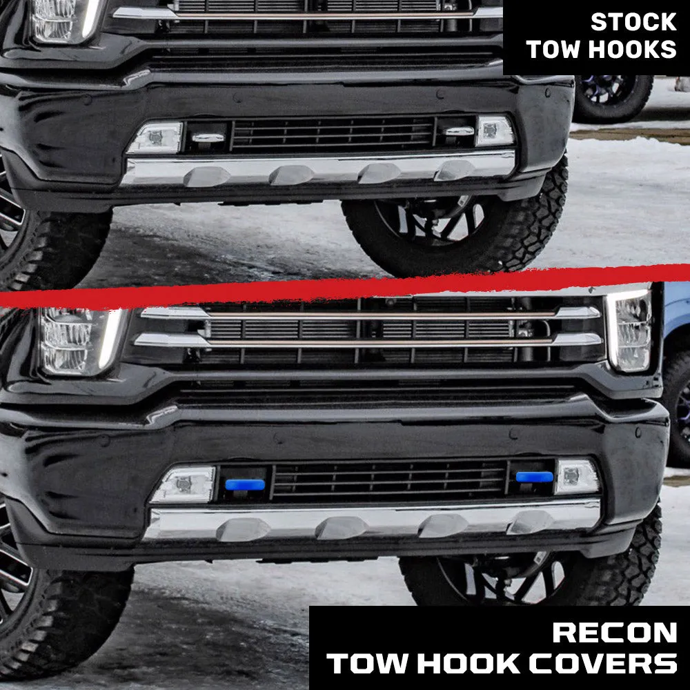 Chevy 20-25 Silverado 2500/3500 Tow Hook Covers 2-Piece Set of Silicone Covers Standard & LED Options - Multiple Colors product image