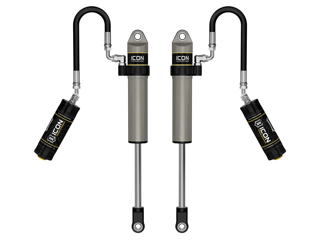 ICON 2005-2023 Toyota Tacoma/2003-2024 4Runner/2007-2014 FJ Cruiser/2003-2009 Lexus GX470, Front, V.S. 2.5 Aluminum Series Shock Absorbers, S2 Secondary Shocks, Remote Reservoir, Pair product image