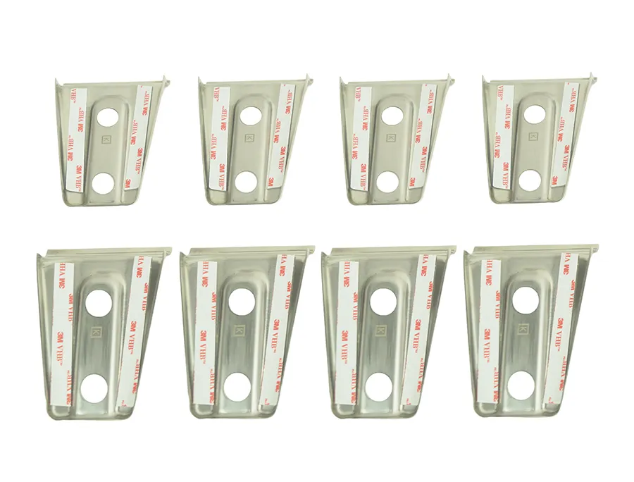 Jeep JK Door Hinge Overlays 8 Pieces 4 Door 07-18 Wrangler JK Polished Silver Kentrol product image