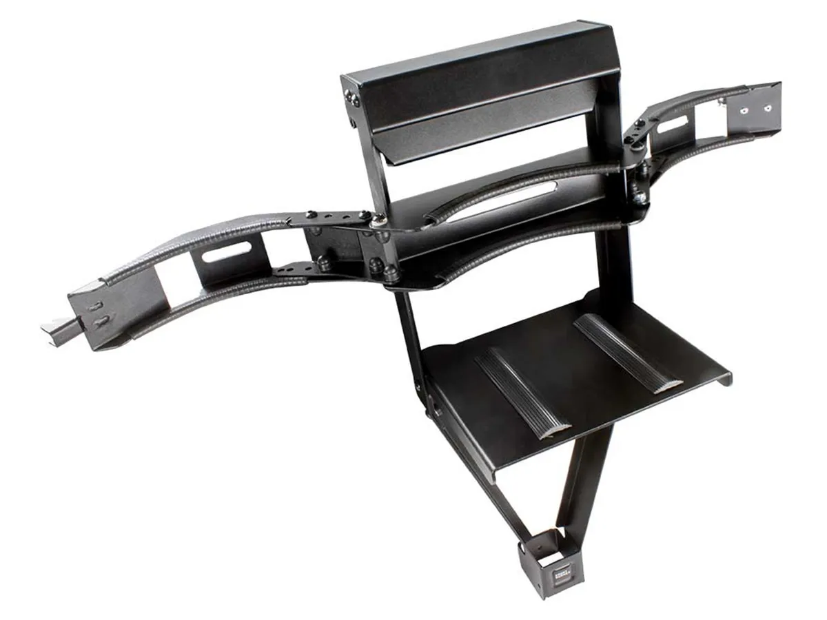 Gas/Propane Bottle Holder; Incl. Gas Bottle Frame; Base Plate; Adjustable Gas Bottle Clamp; Black Powder Coated; product image